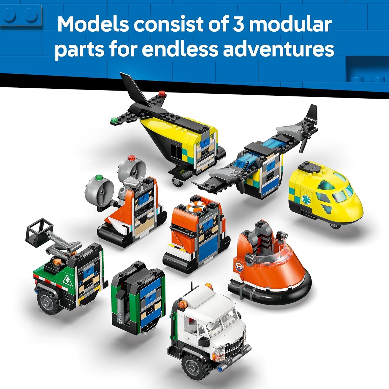 LEGO City Airplane Service Truck & Hovercraft Remix 60505