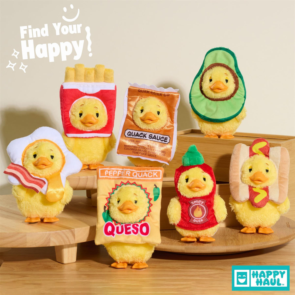 Duckalooz Snack Quack Clip-On Plush Duck Assortment