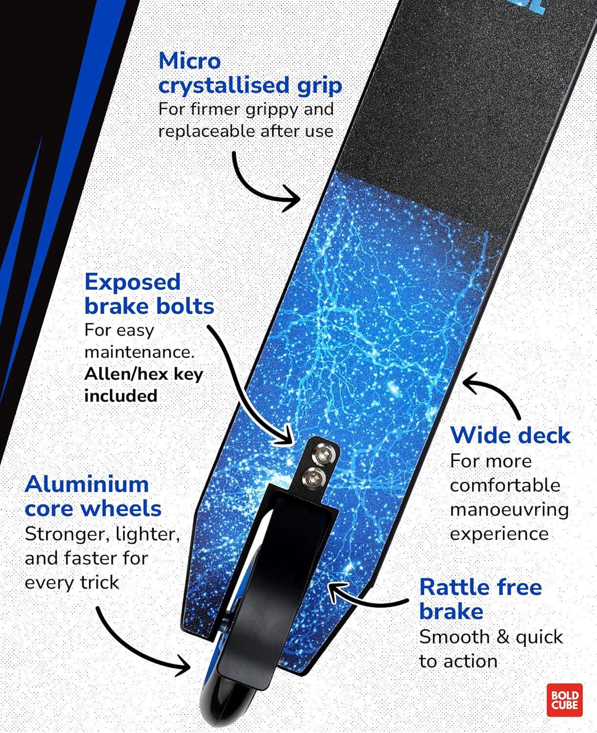 Boldcube Deluxe Stunt Scooter - Blue Night