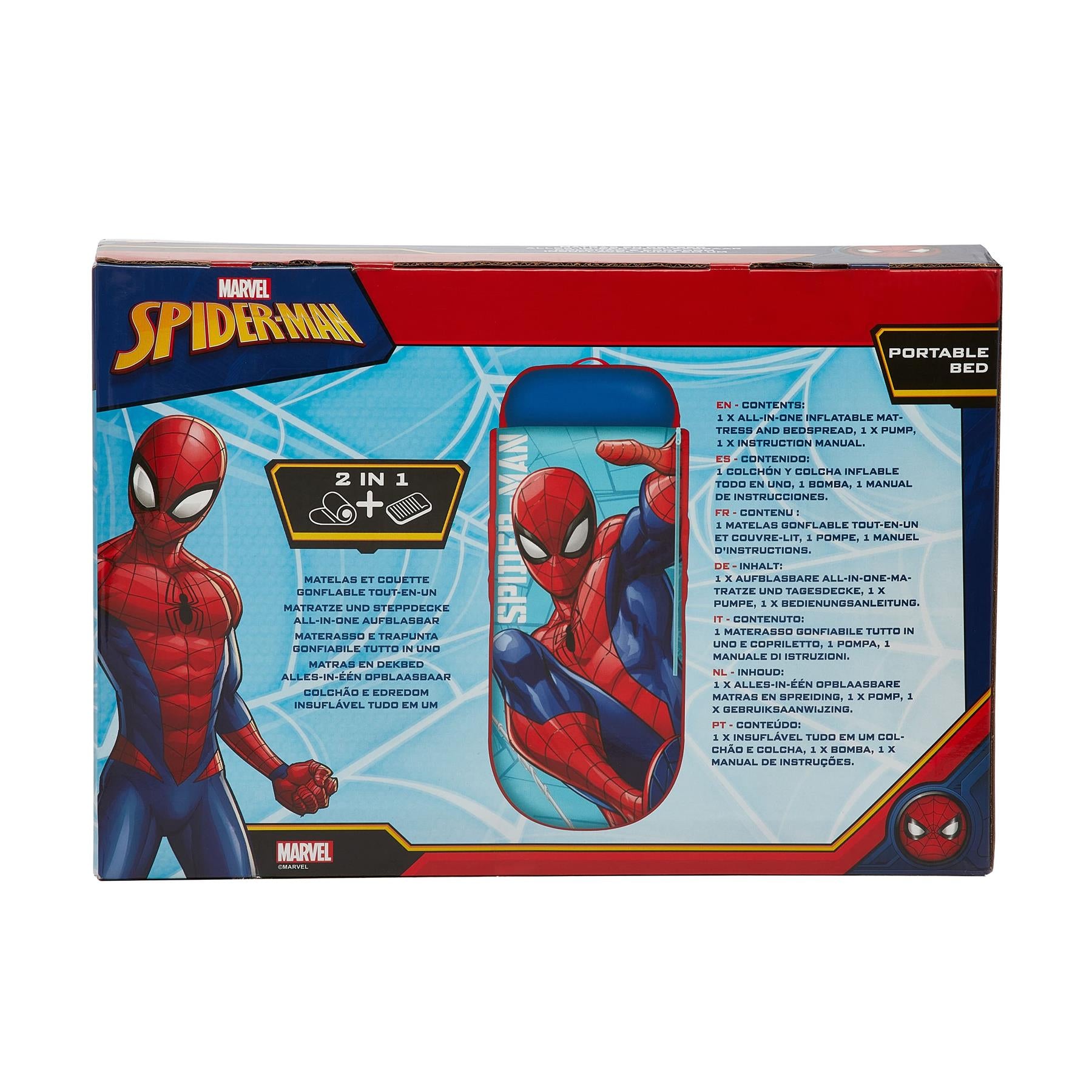 Spiderman  All in 1 Inflatable Portable Bed