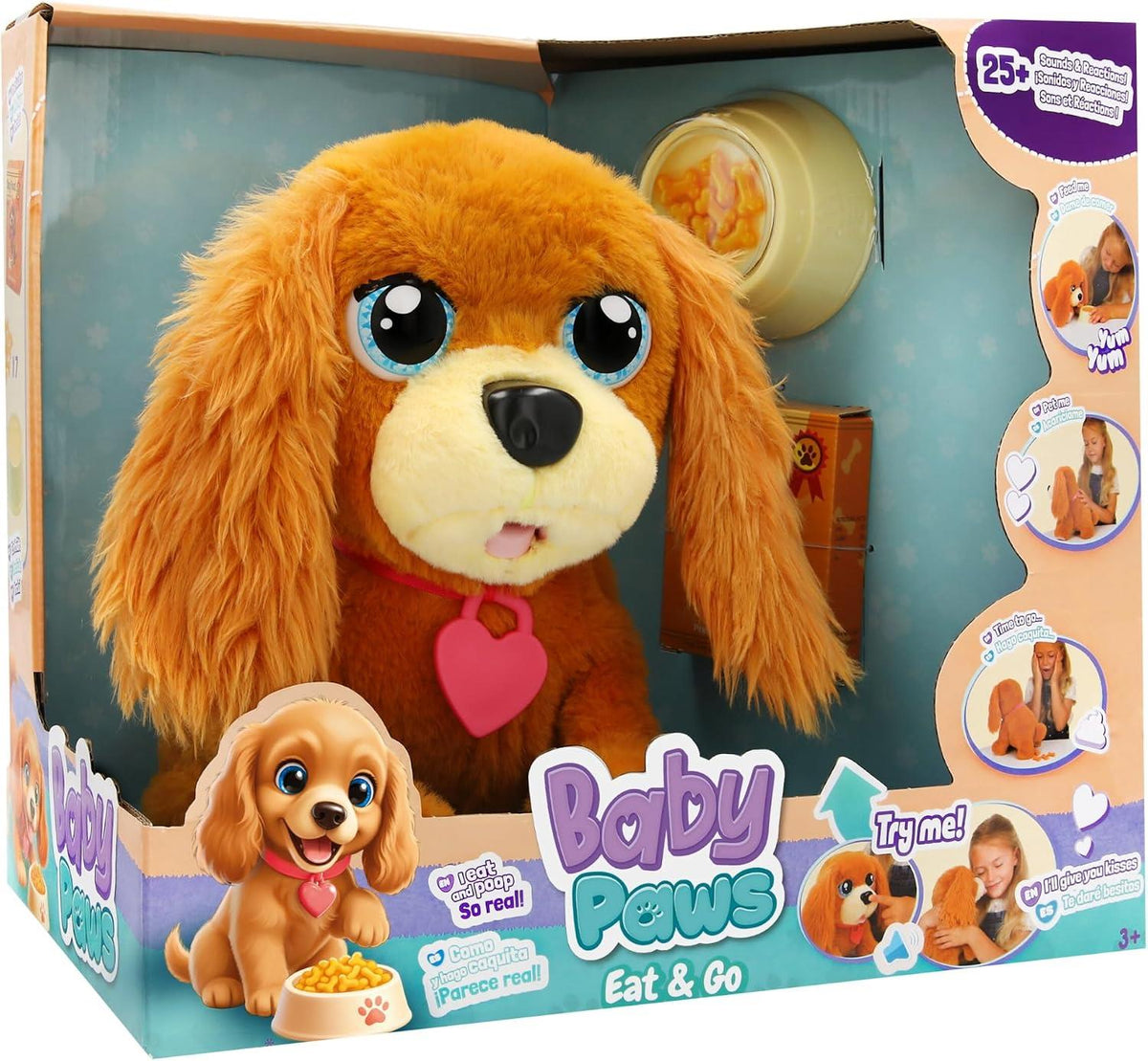 Baby Paws Eat & Go Interactive Plush Puppy
