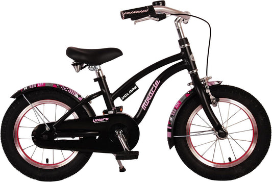 Volare Miracle Cruiser 14-Inch Girl's Bike - Matte Black