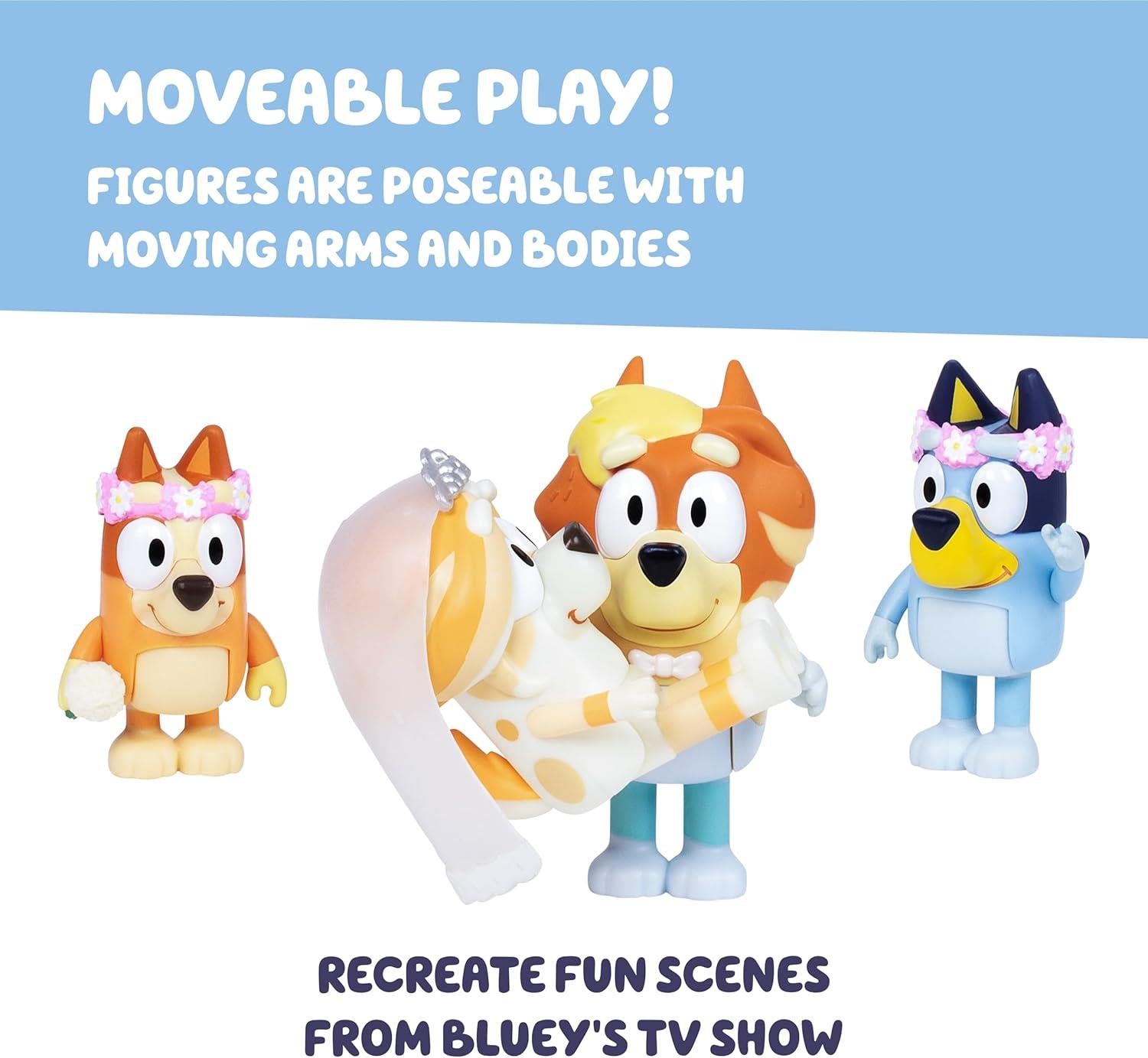 Bluey Wedding Time Family Figure Playset
