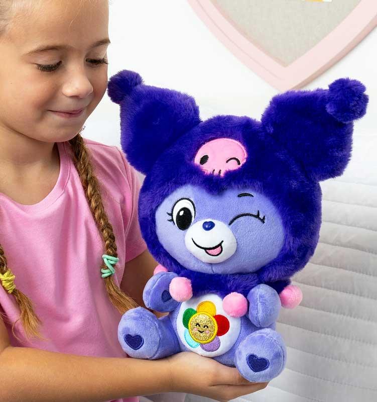 Care Bears x Hello Kitty Harmony Bear as Kuromi Plush 25cm