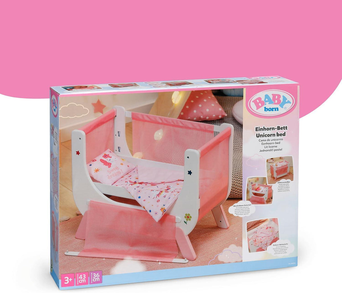 BABY born Unicorn Dolls bed