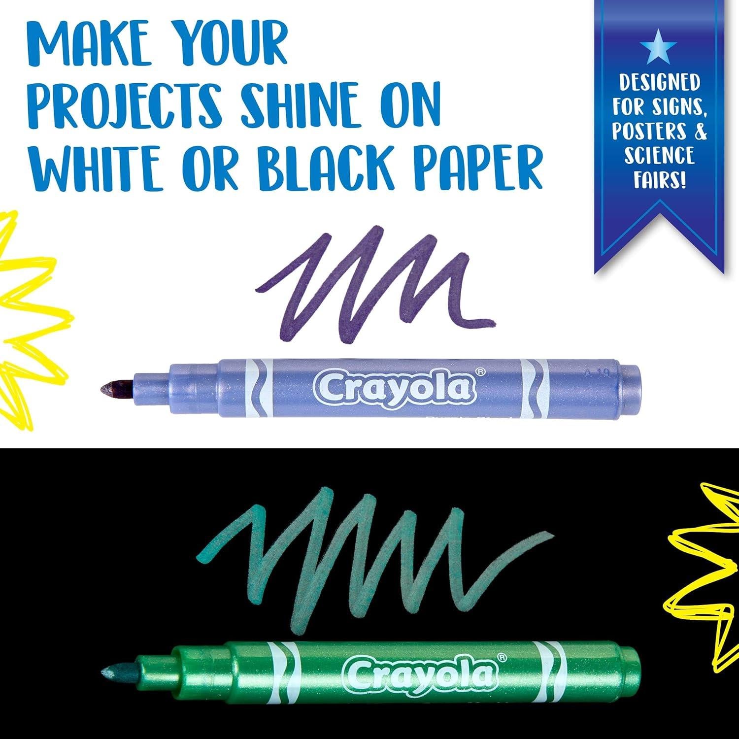 Crayola 6 Assorted Metallic Markers