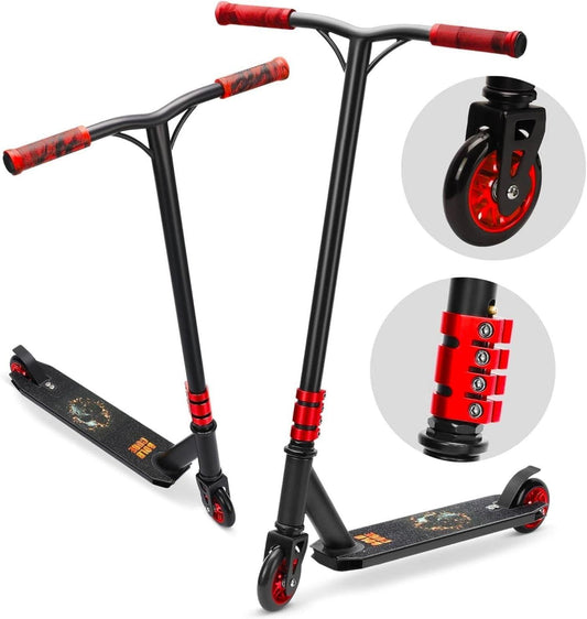 Boldcube Deluxe Stunt Scooter - Black Fire