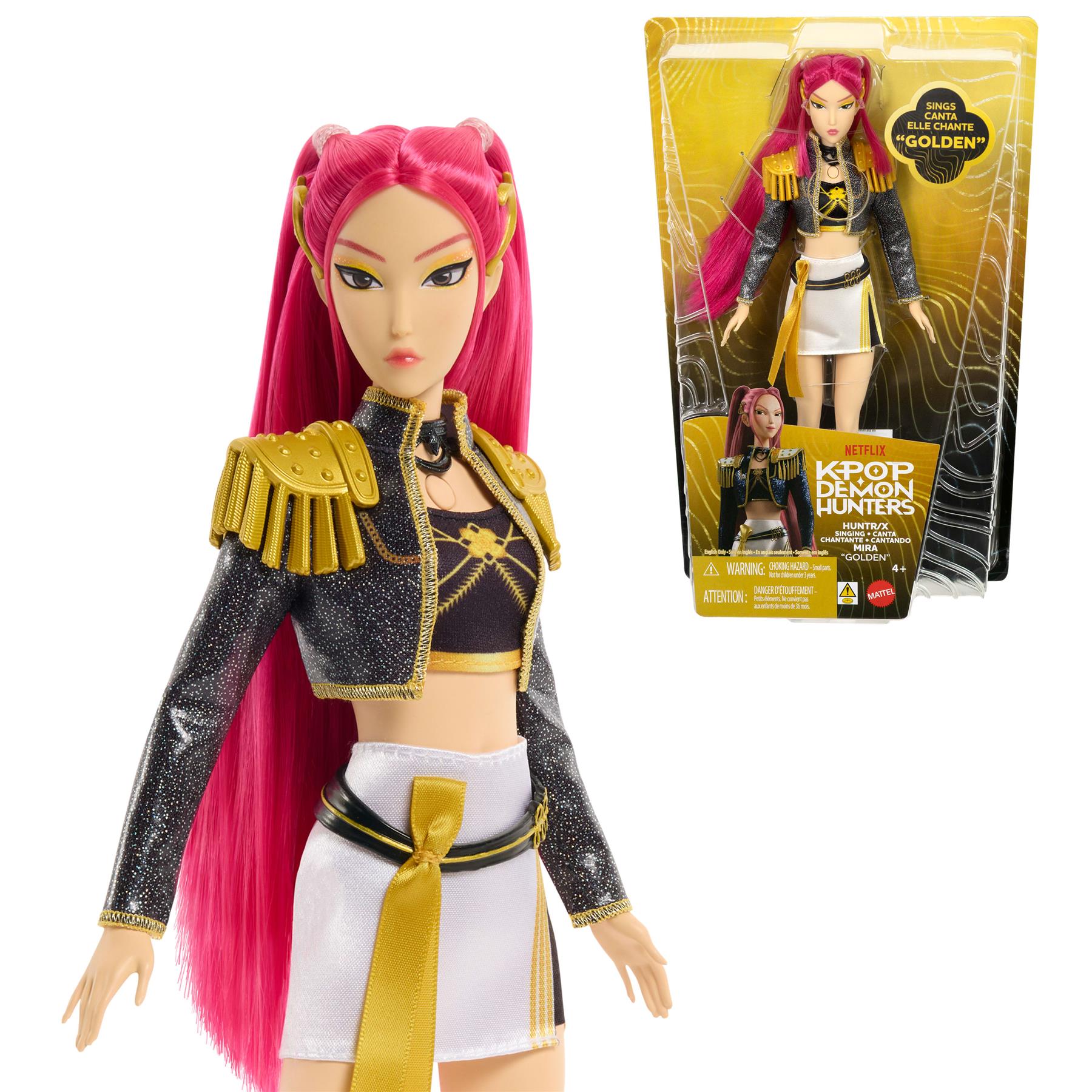Netflix K-POP Demon Hunters HUNTR/X  "Golden" Singing Doll -  Mira
