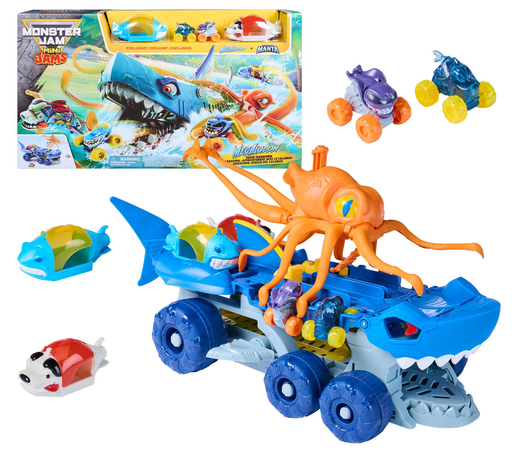 Monster Jam Mini Jams Megalodon Carrier