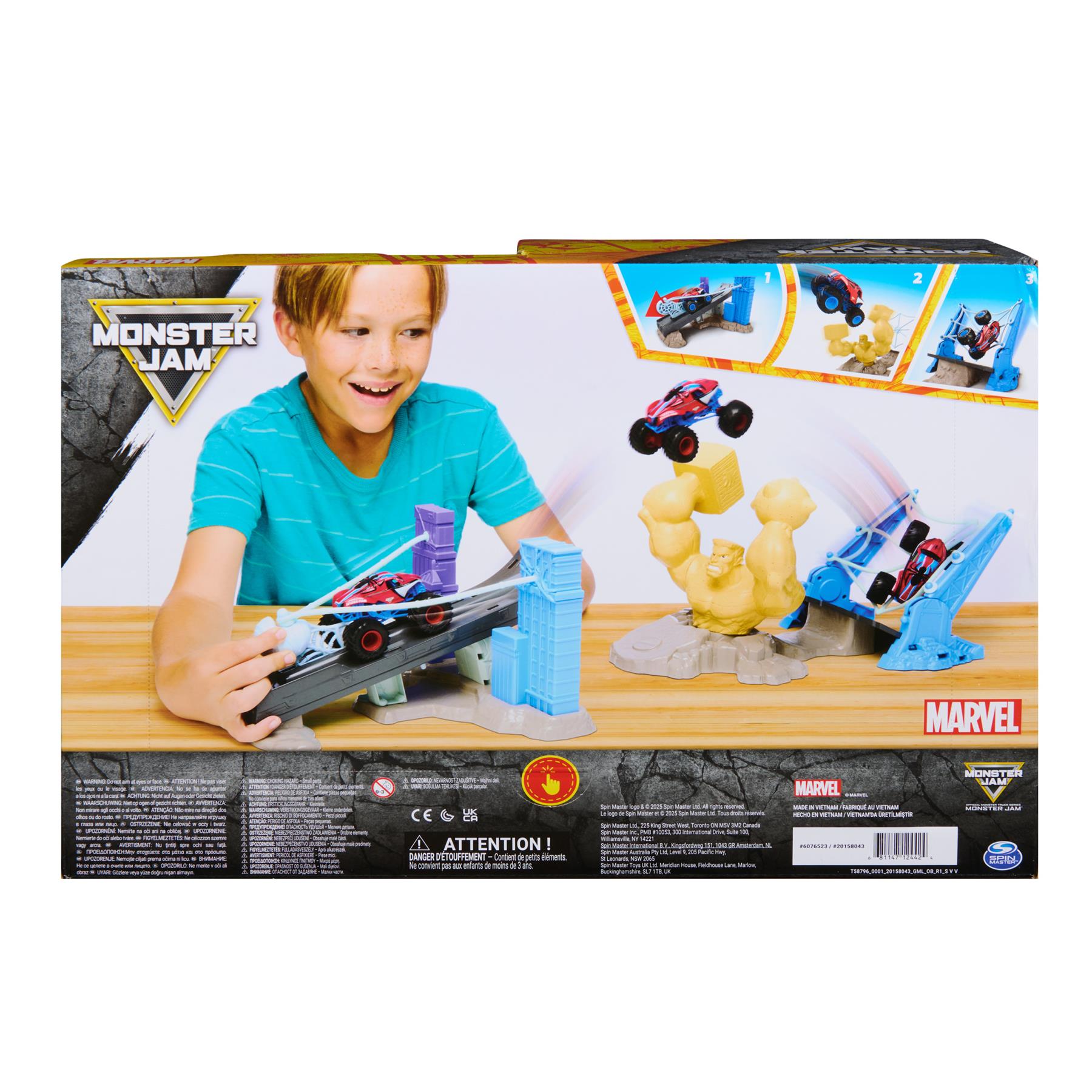 Marvel Spiderman Monster Jam 1:64 Playset