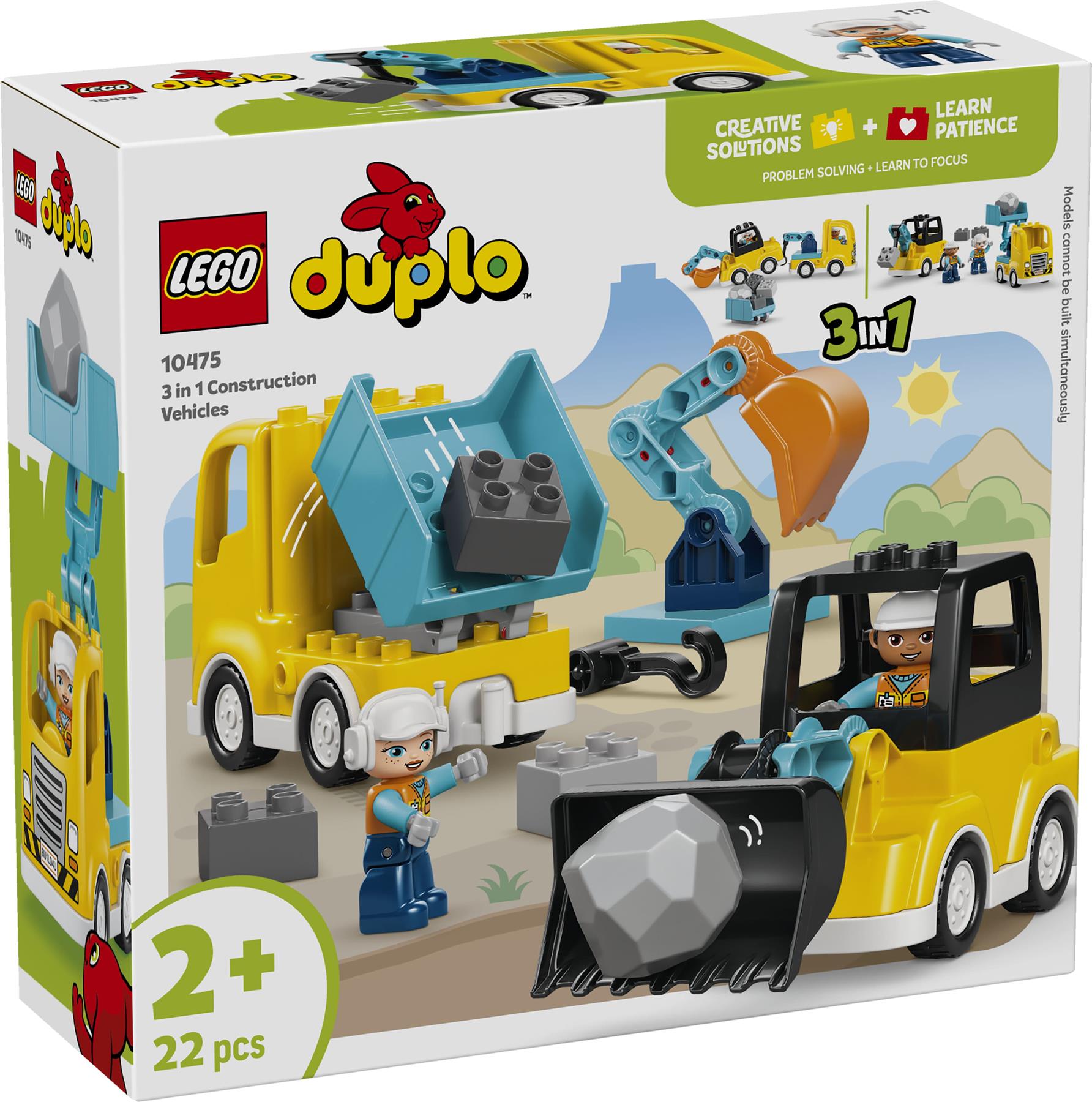 LEGO Duplo 3 in 1 Construction Vehicles 10475