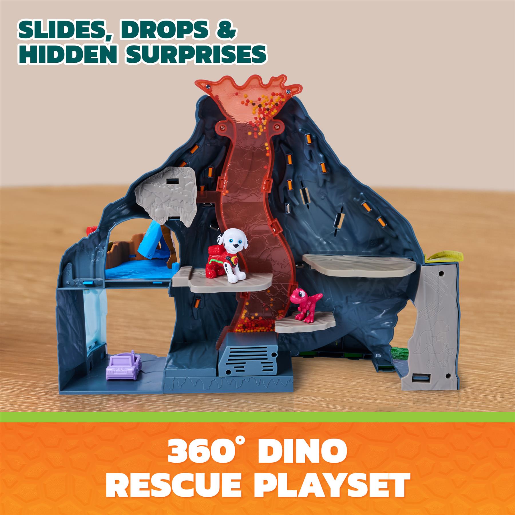 Paw Patrol: The Dino Movie, Super Lava Blast Volcano Playset with Lights and Sounds