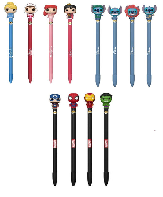 Funko Pen Topper Assortment – Disney Princess, Marvel & Stitch