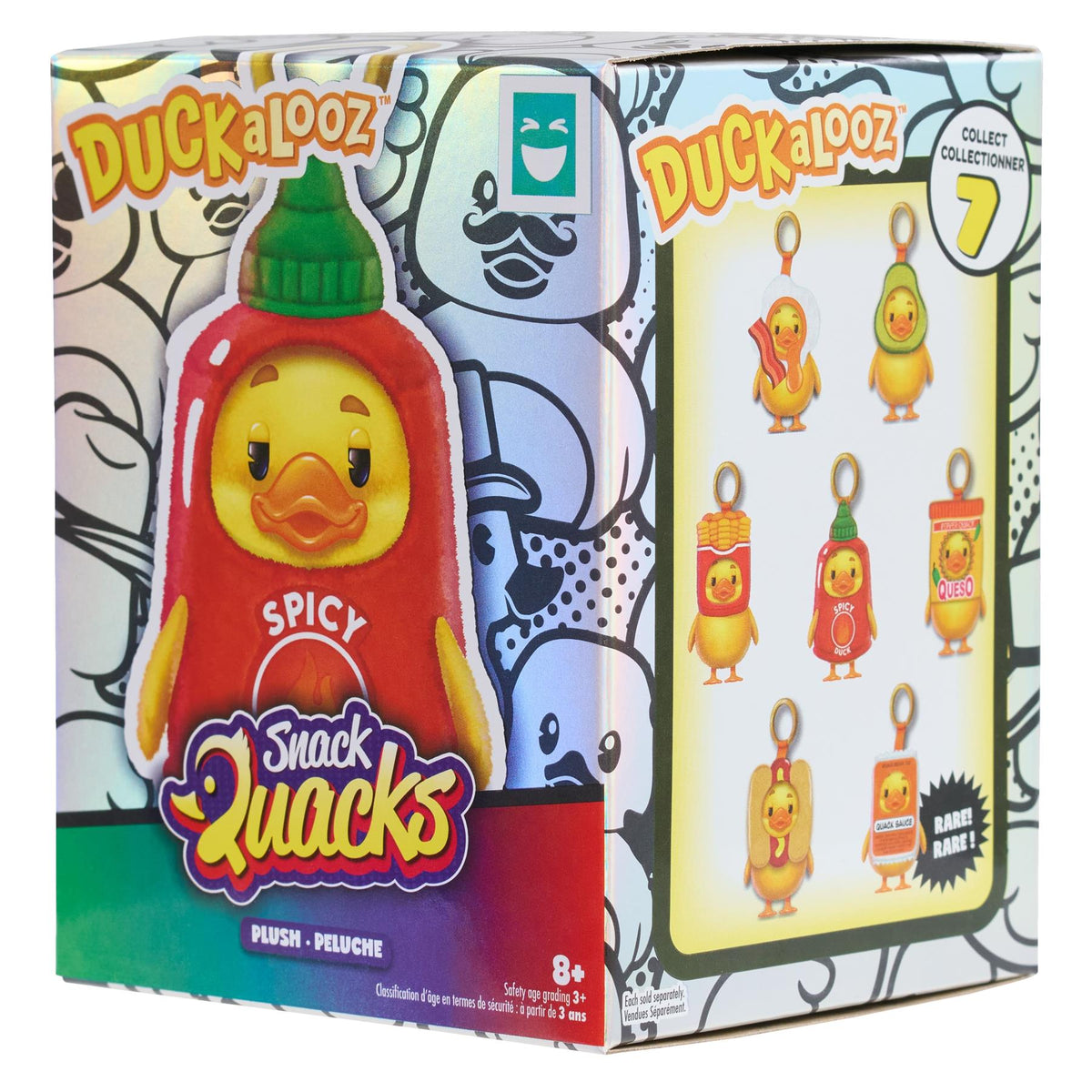 Duckalooz Snack Quack Clip-On Plush Duck Assortment