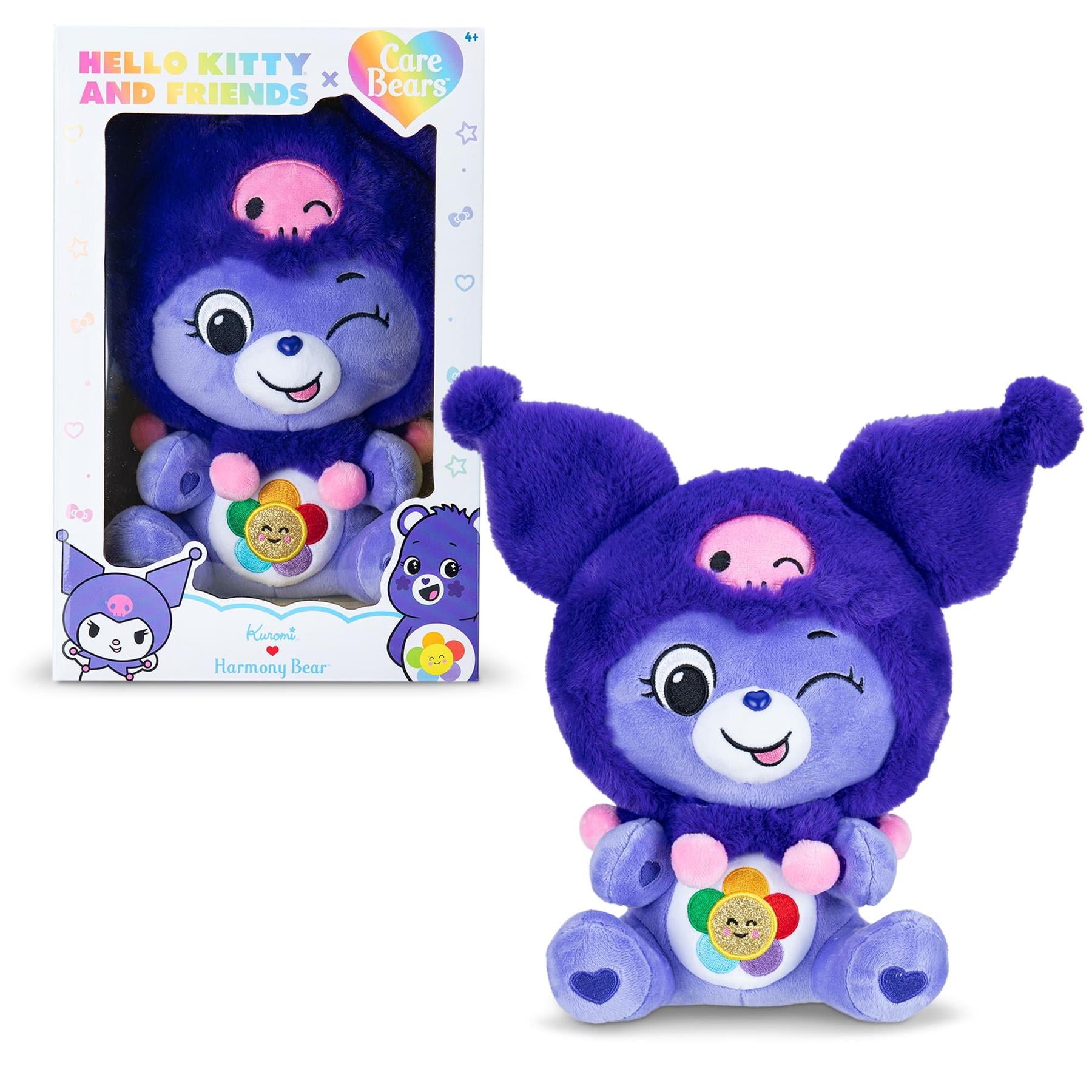 Care Bears x Hello Kitty Harmony Bear as Kuromi Plush 25cm