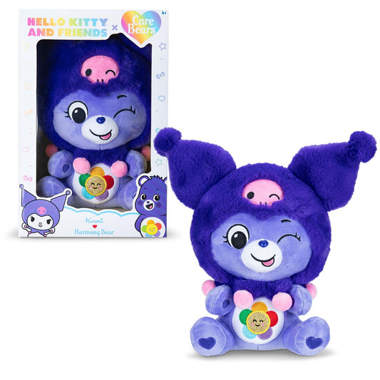 Care Bears x Hello Kitty Harmony Bear as Kuromi Plush 25cm