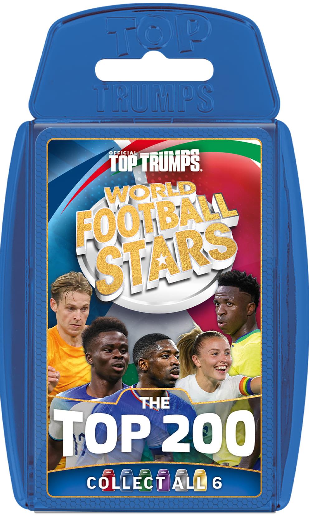 Top Trumps World Football Stars Top 200 Card Game – Chrome Blue Pack