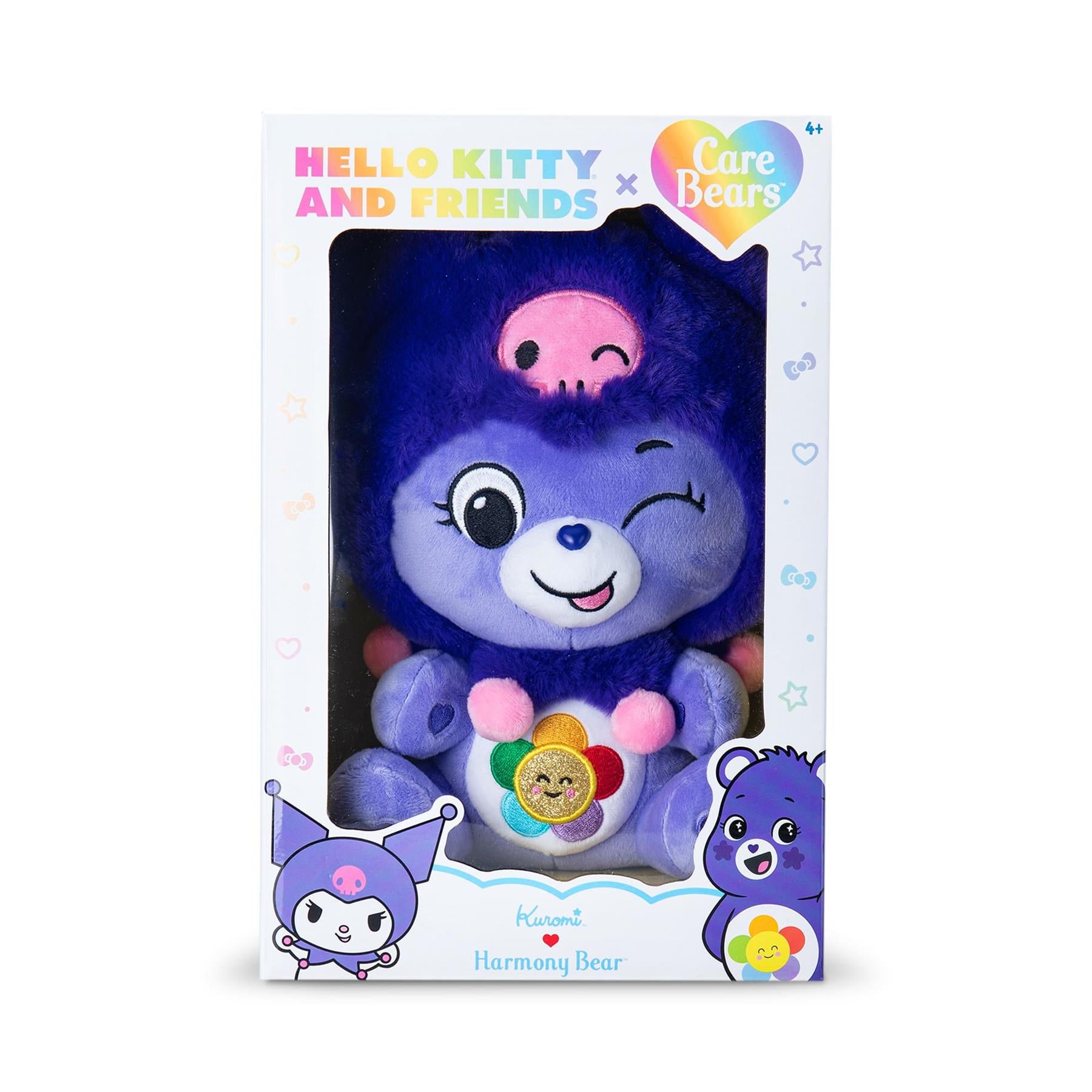 Care Bears x Hello Kitty Harmony Bear as Kuromi Plush 25cm