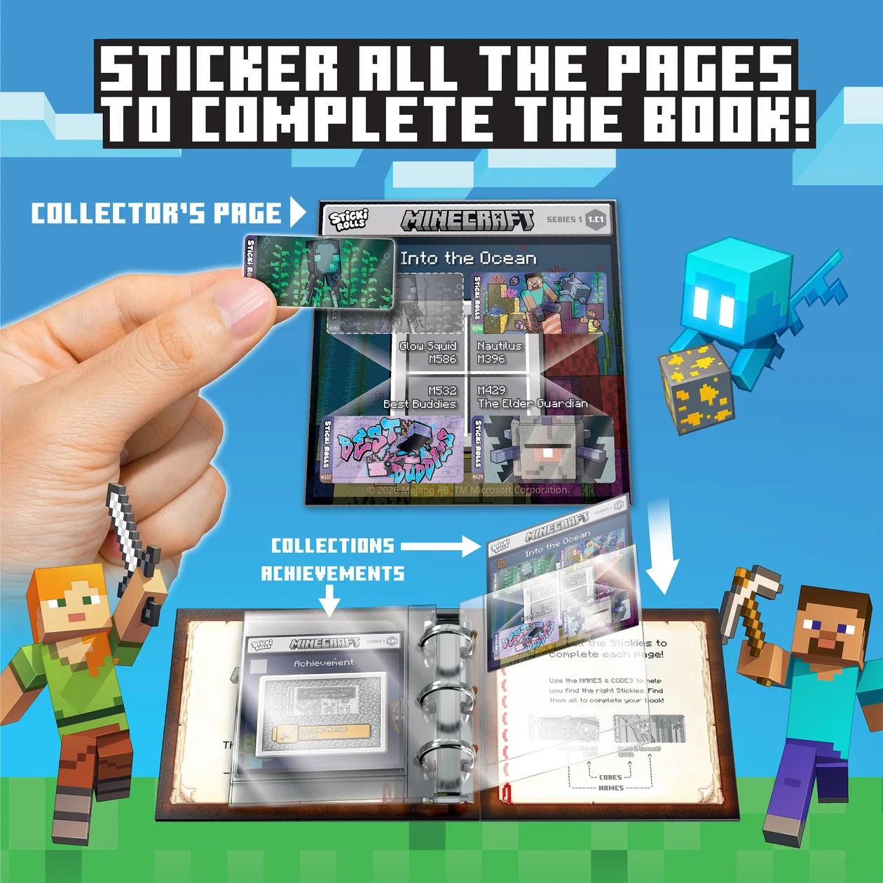 Sticki Rolls Minecraft Collectors Book