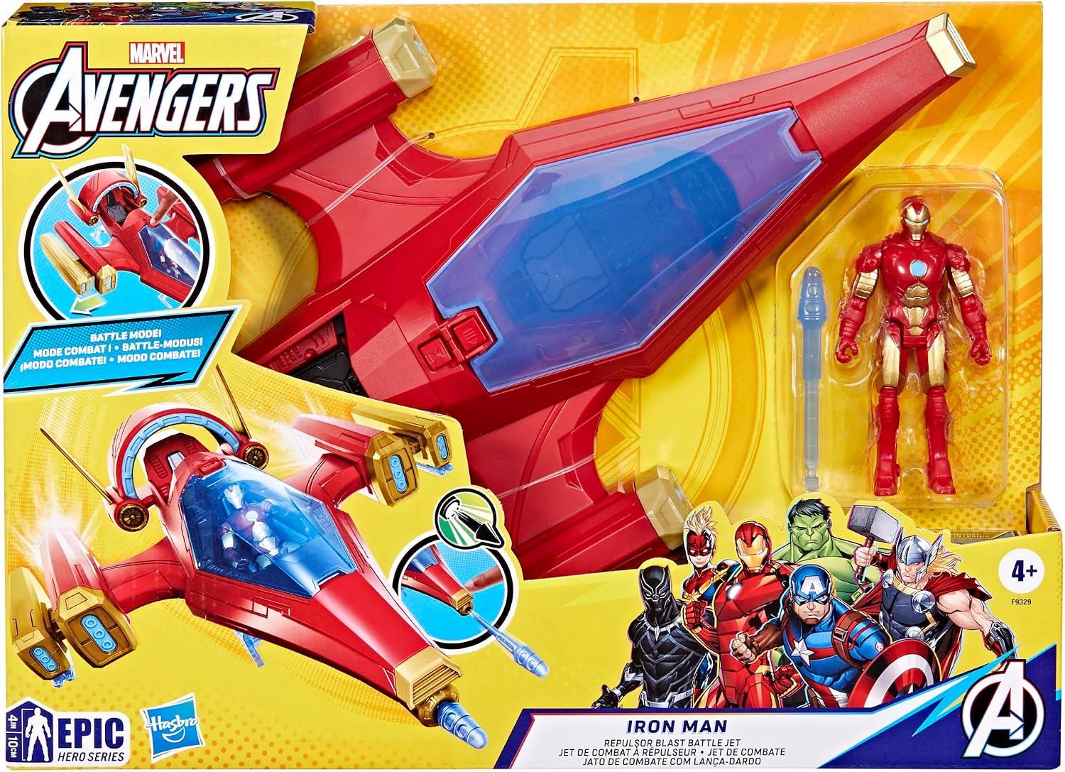 Marvel Avengers Iron Man Epic Hero Series Repulsor Blast Battle Jet