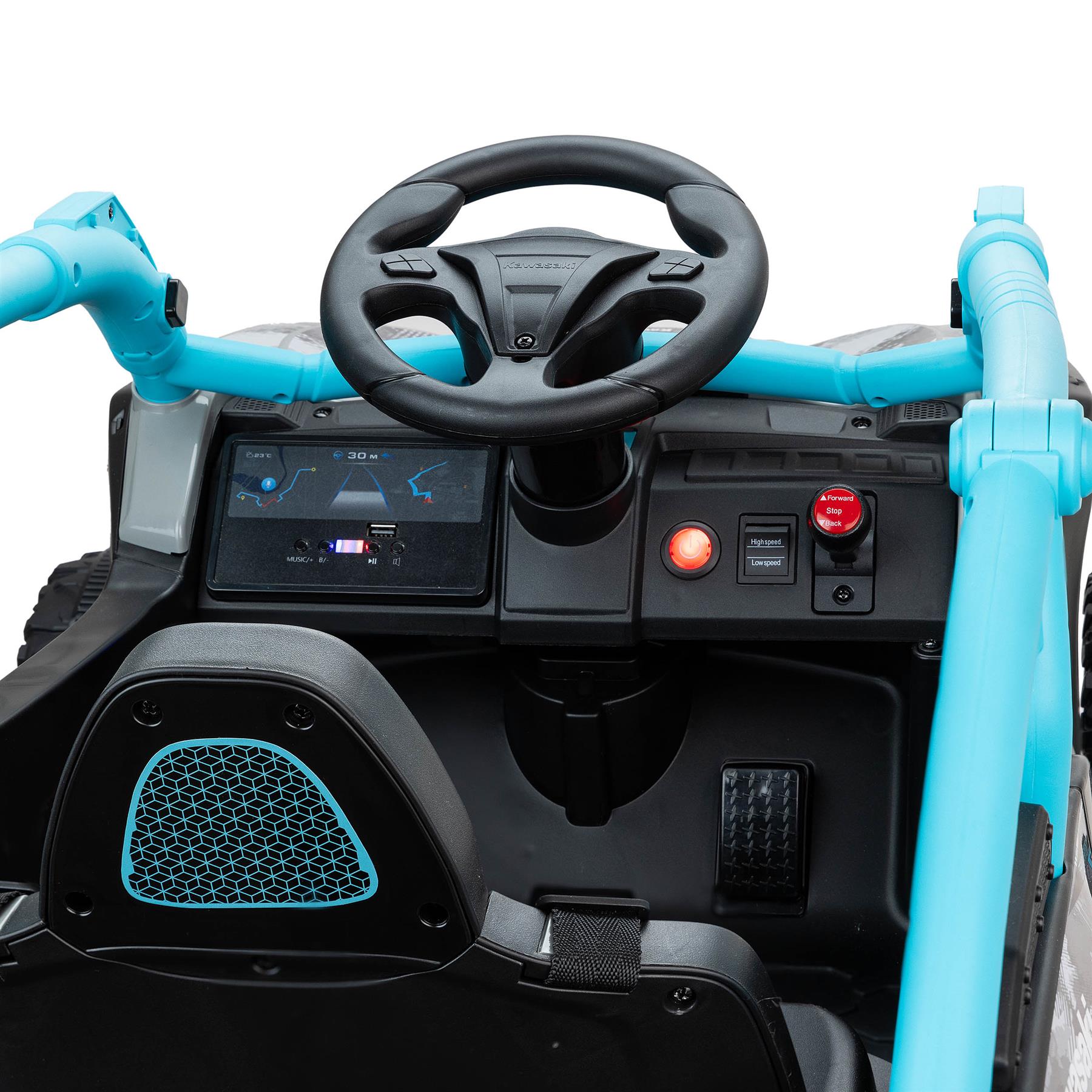 Xootz Kawasaki KRX 1000 12V Ride-On Car - Black/Blue