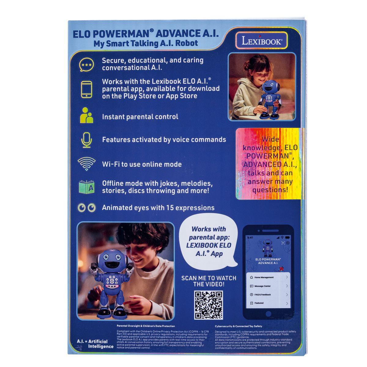 Lexibook ELO POWERMAN Advance A.I. Educational Robot