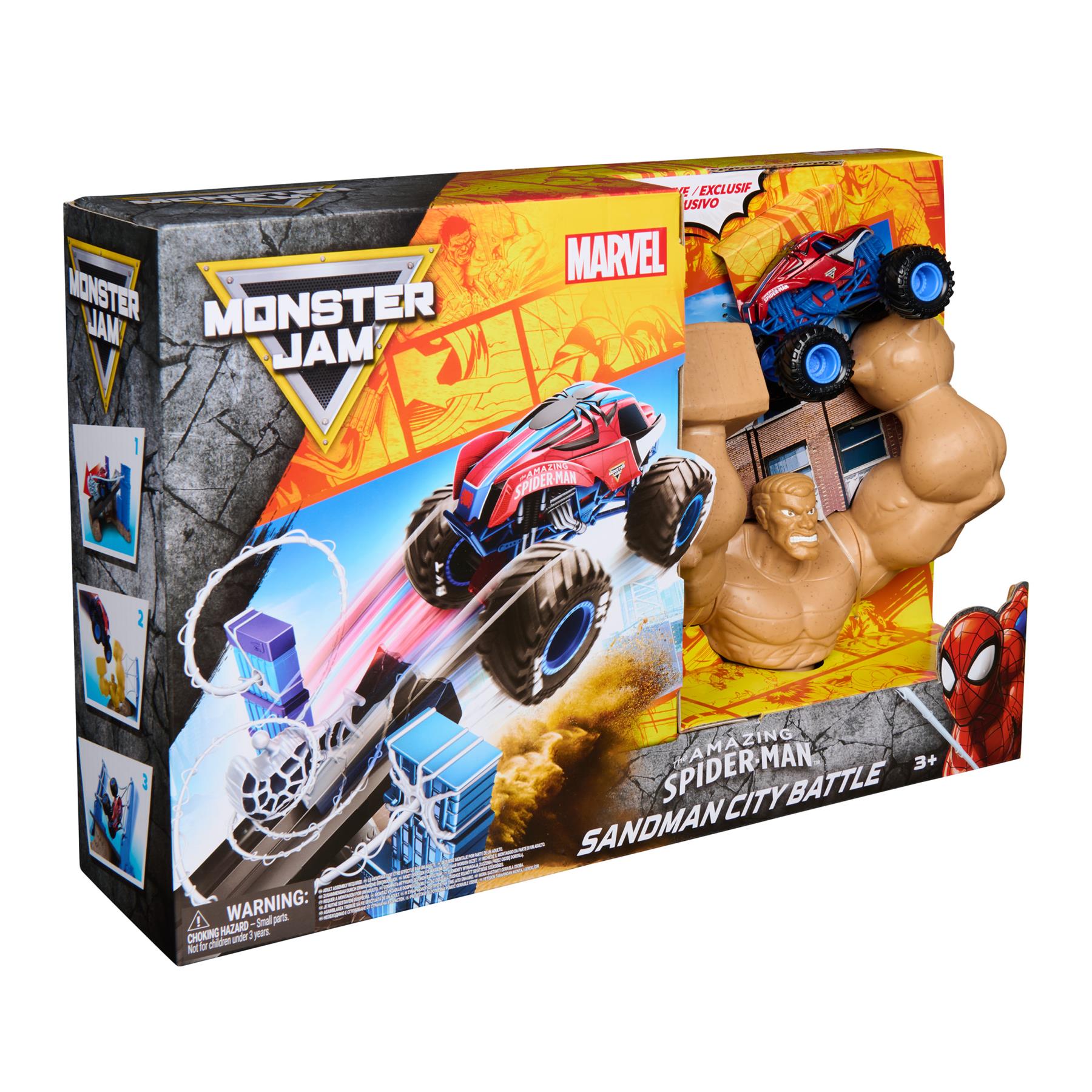 Marvel Spiderman Monster Jam 1:64 Playset