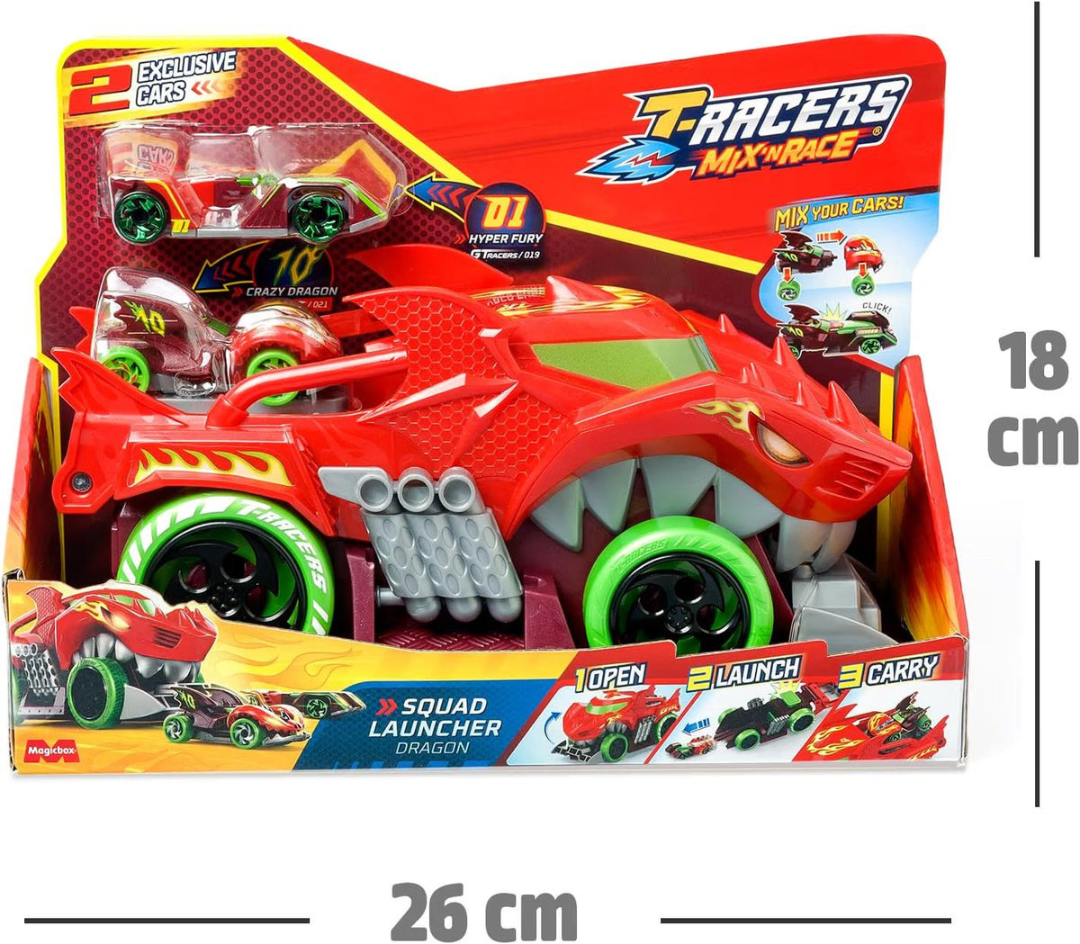 T-Racers Mix 'n Race Squad Launcher - Dragon