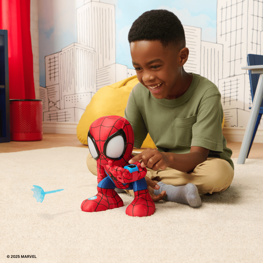 Marvel Spidey and His Amazing Friends Amazing Flip Spidey 12 Inch Animatronic Plush