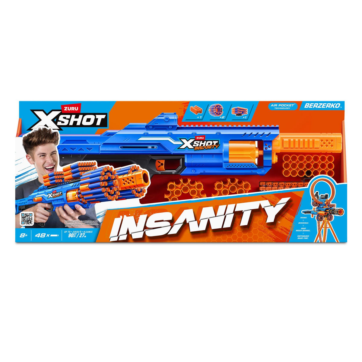 X-Shot Insanity Berzerko 8 Dart Foam Blaster