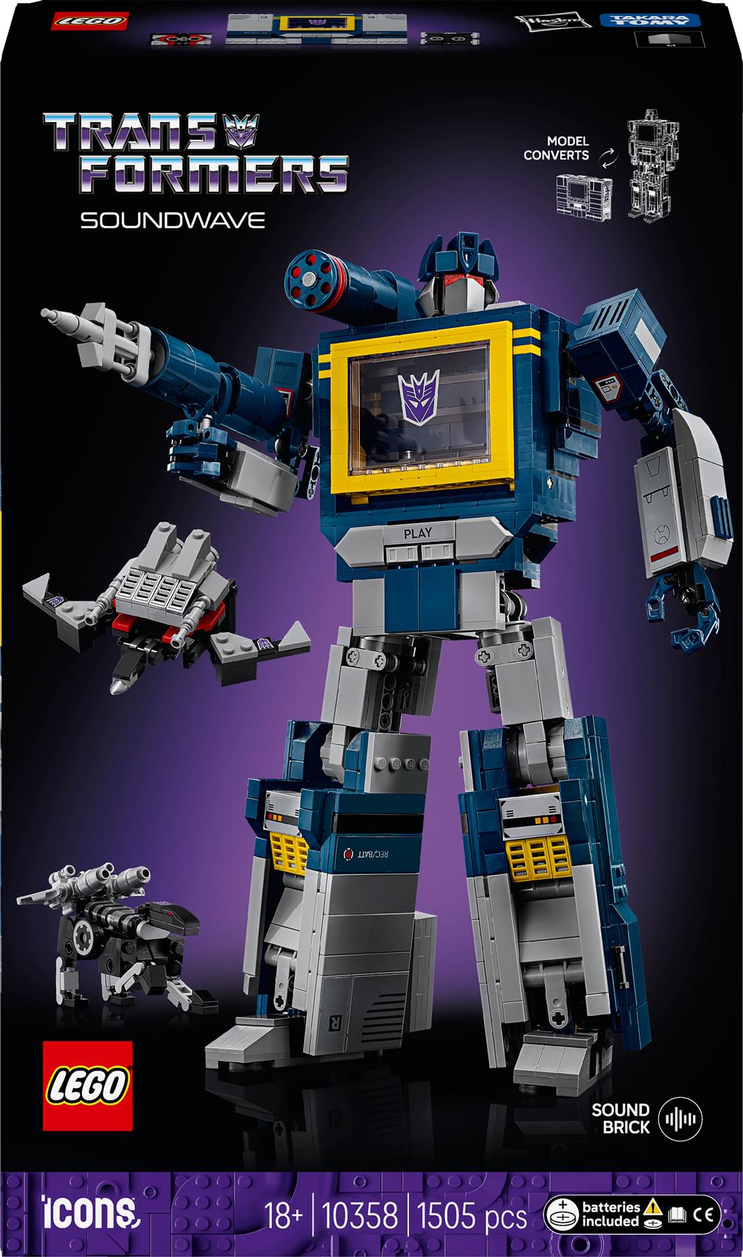 LEGO Icons Transformers Soundwave Model Kit 10358