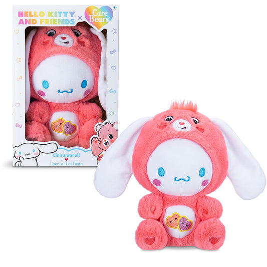 Care Bears x Hello Kitty Cinnamoroll as Love-A-Lot Bear Plush 25cm