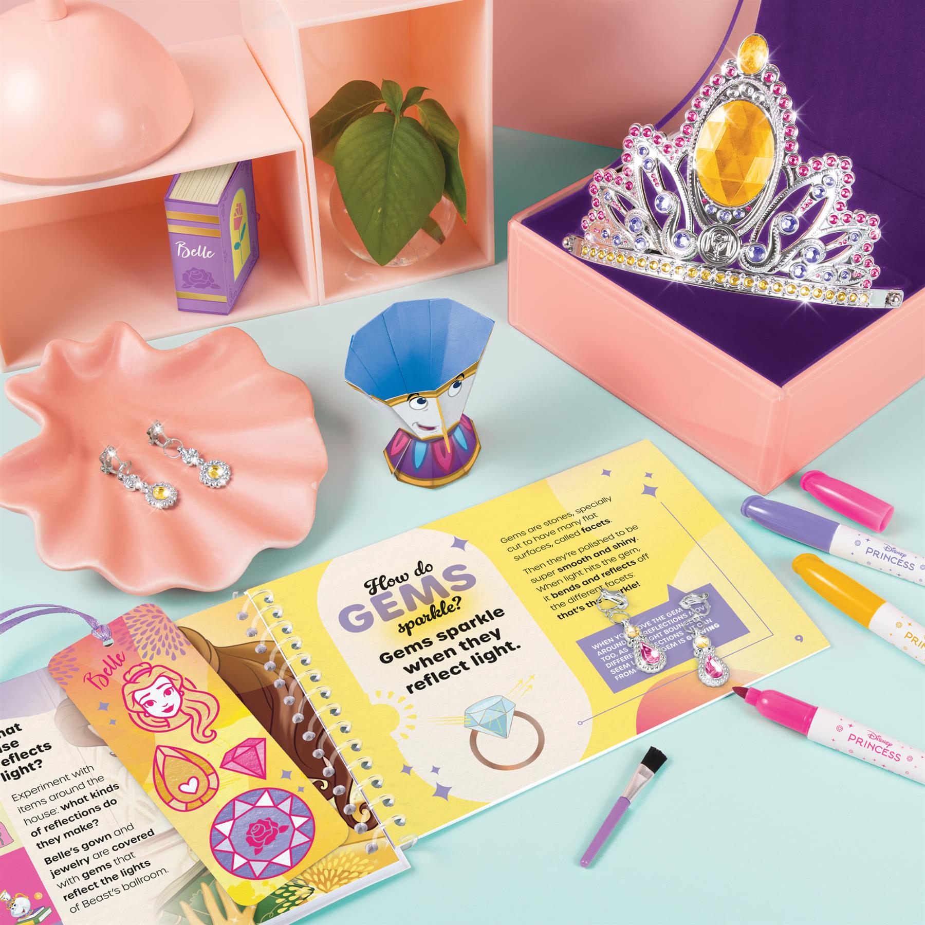 Make It Real Disney Princess Belle Doodle Gems Activity Book & Royal Accessories