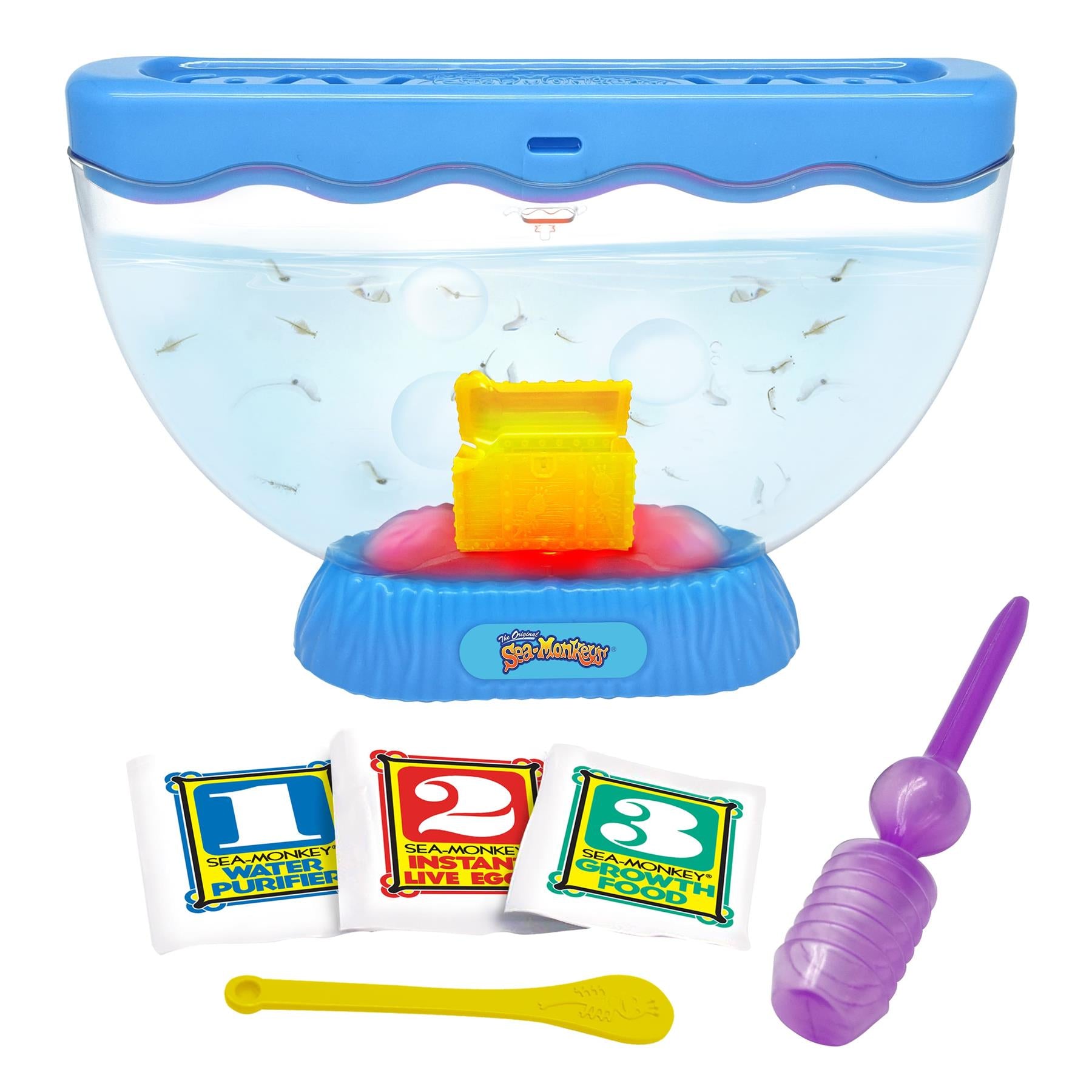 Ocean Treasure Tank Sea Monkey Blue with Light