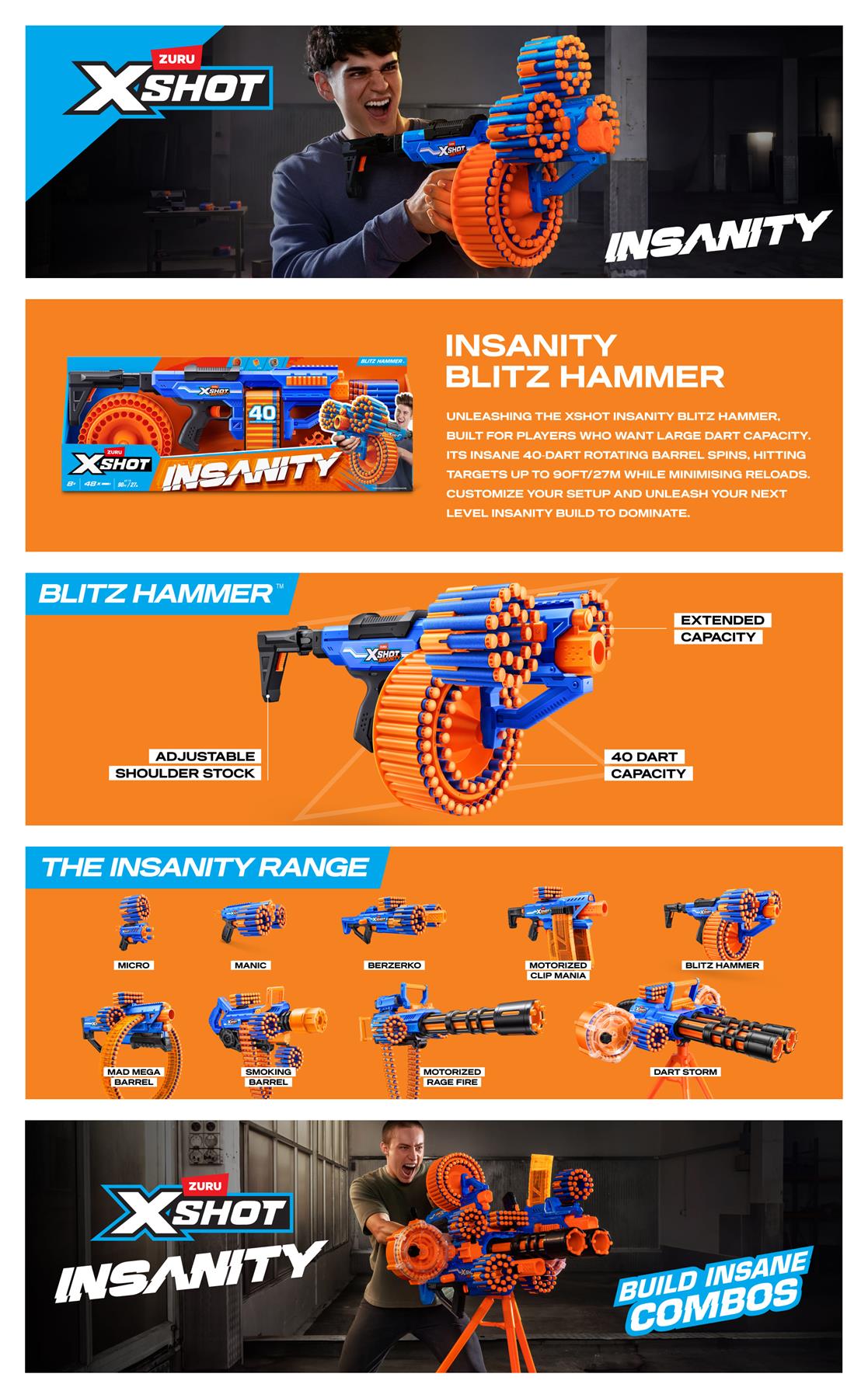 X-Shot Insanity Blitz Hammer
