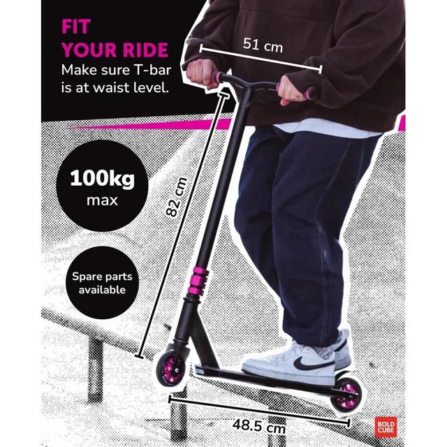 Boldcube Deluxe Stunt Scooter - Pink Storm