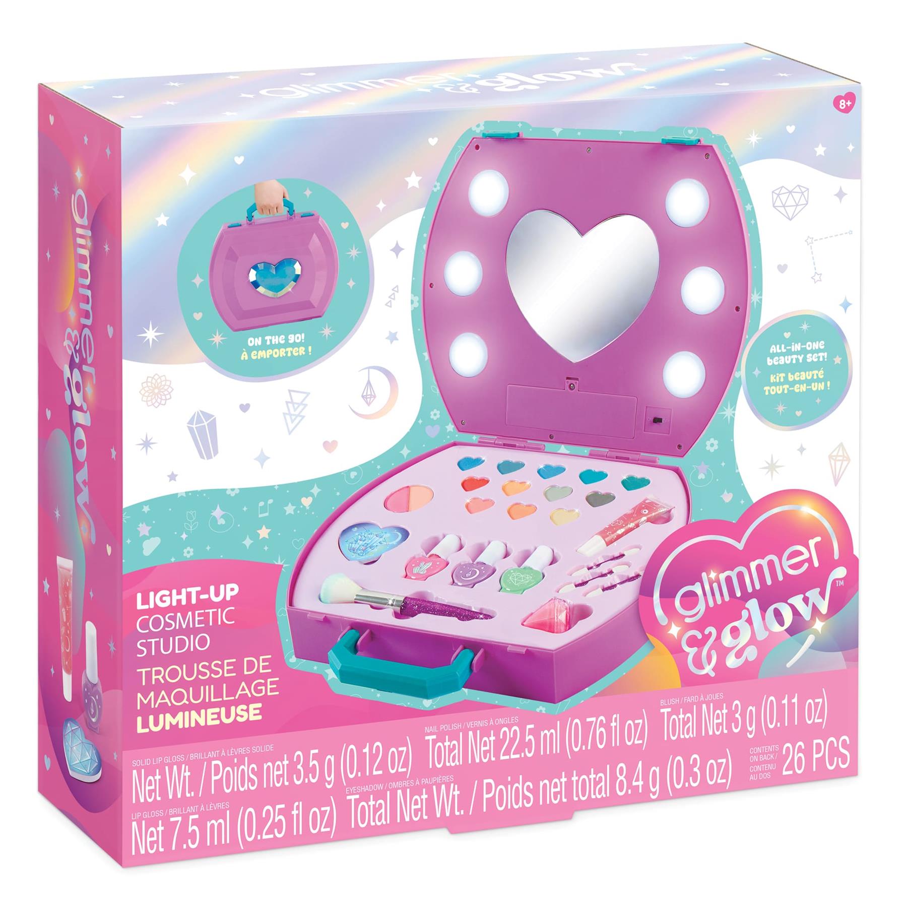 Make It Real Glimmer & Glow Light Up Cosmetic Studio