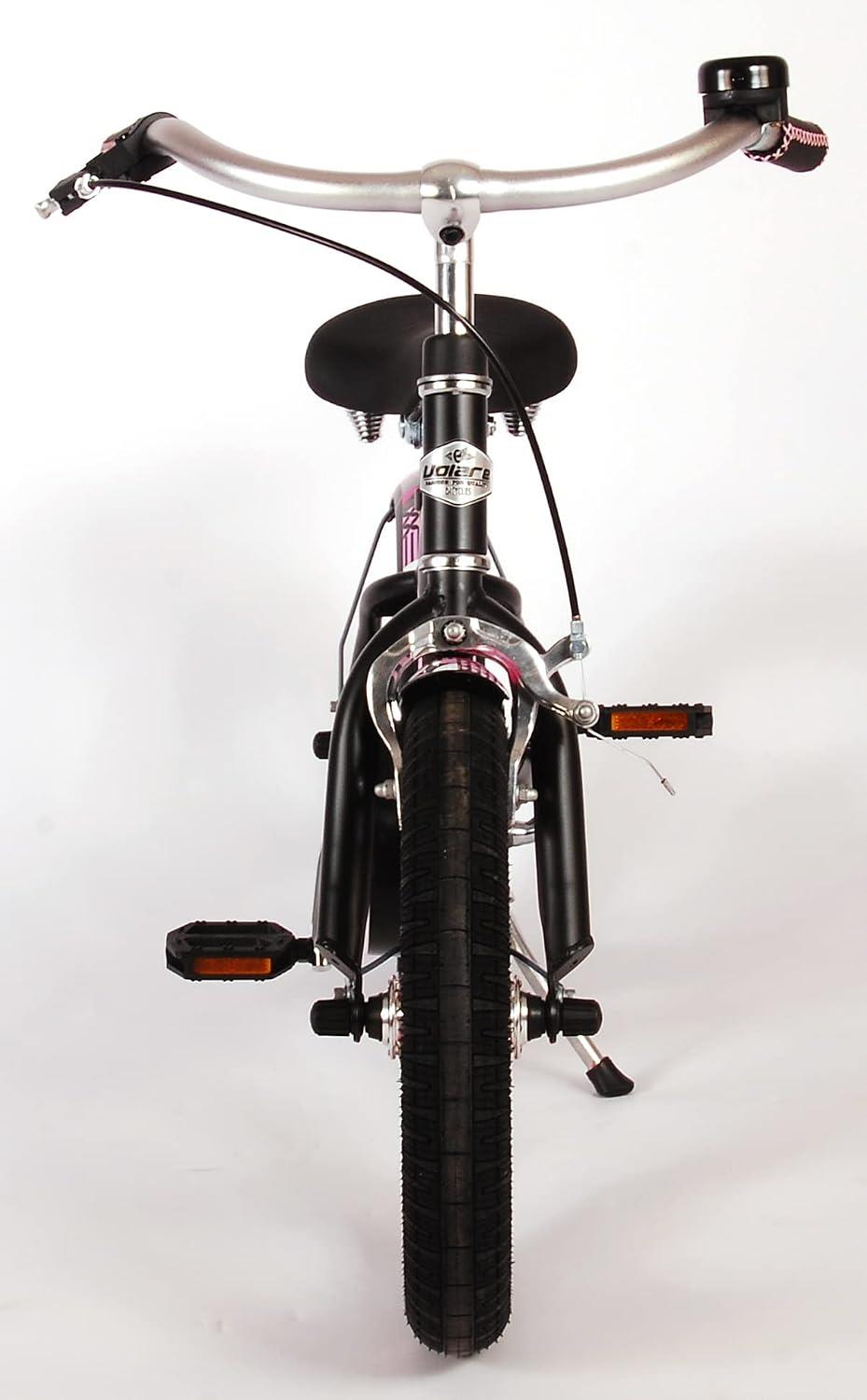 Volare Miracle Cruiser 14-Inch Girl's Bike - Matte Black