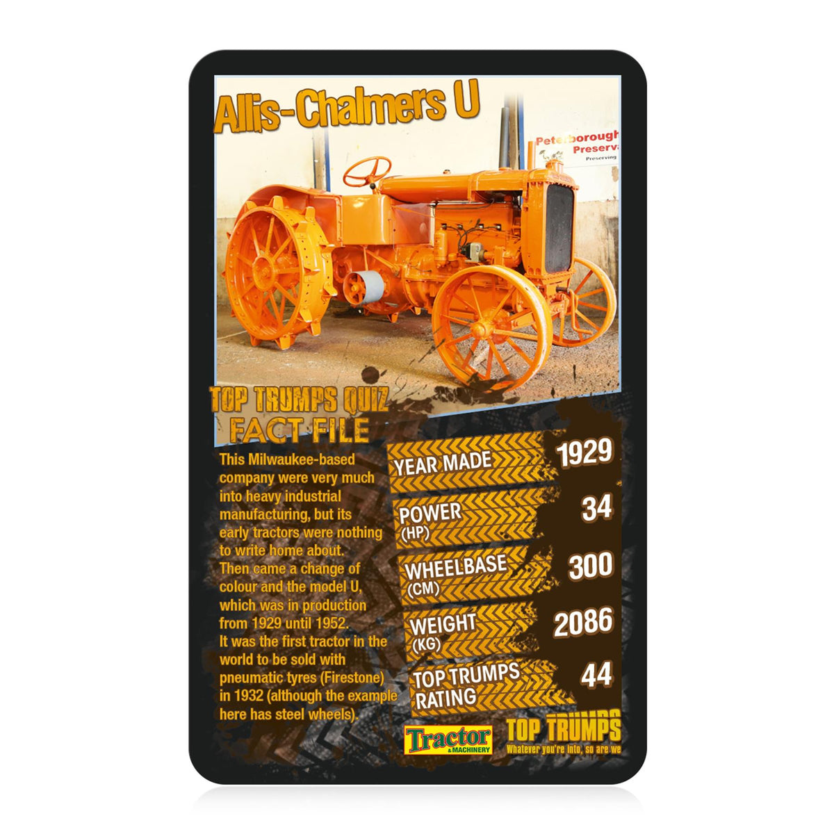 Top Trumps Tractors Card Game