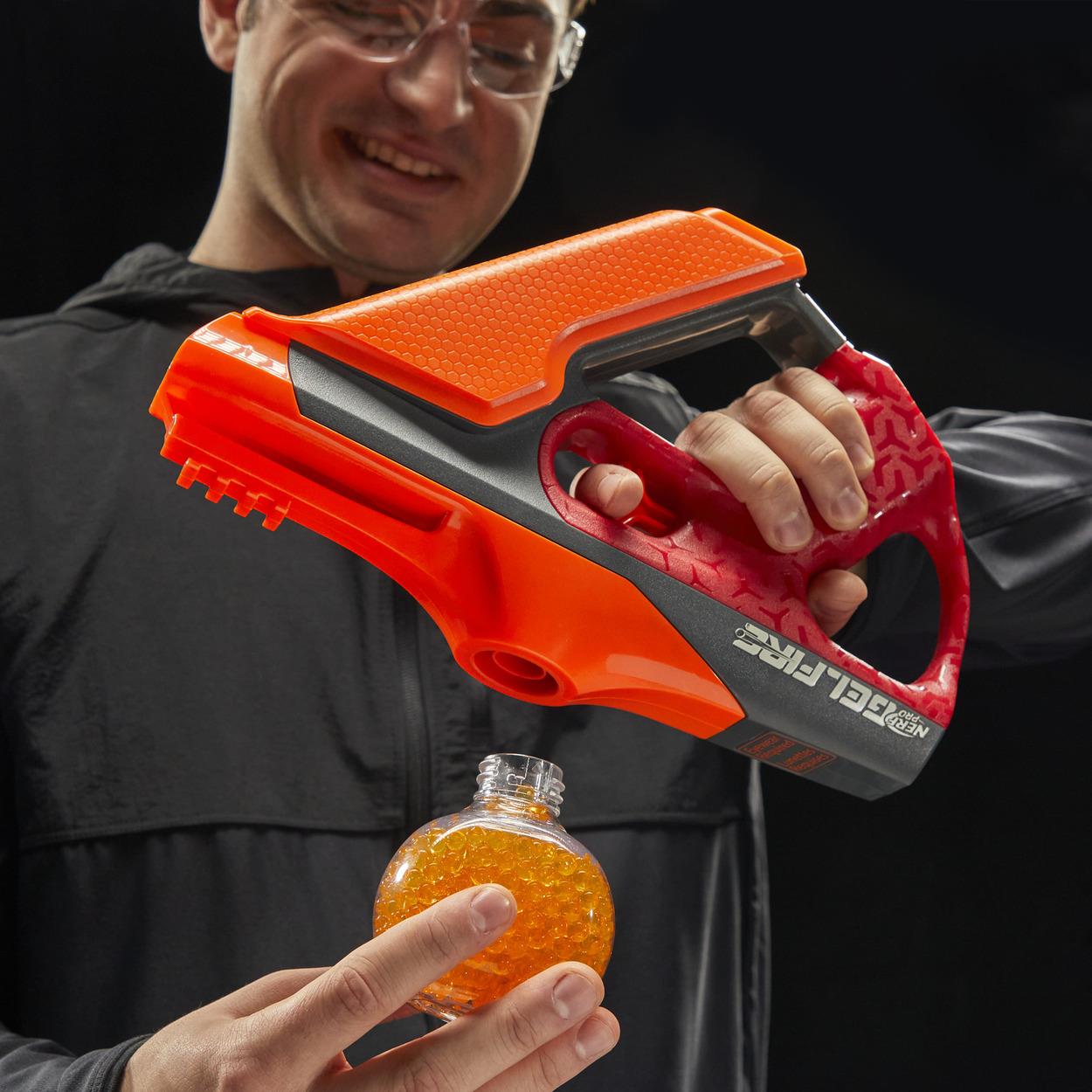 Nerf Pro Gelfire Uproar Blaster 10,000 Rounds, 400 Round Hopper & Protective Eyewear