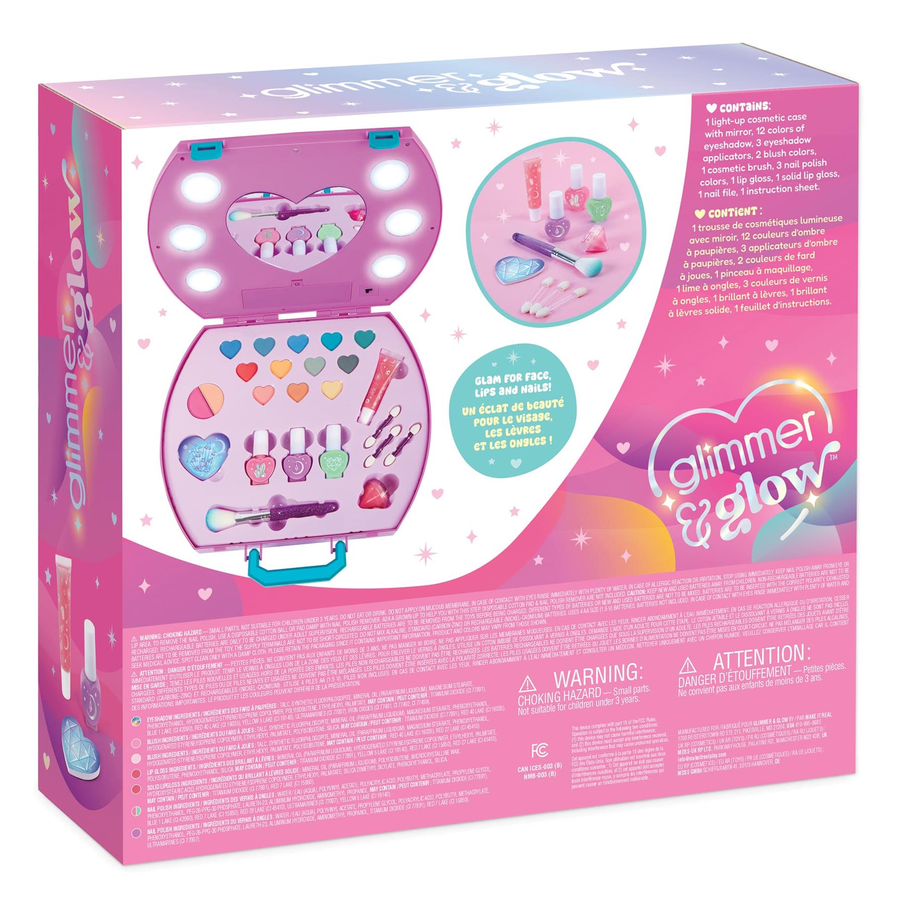 Make It Real Glimmer & Glow Light Up Cosmetic Studio