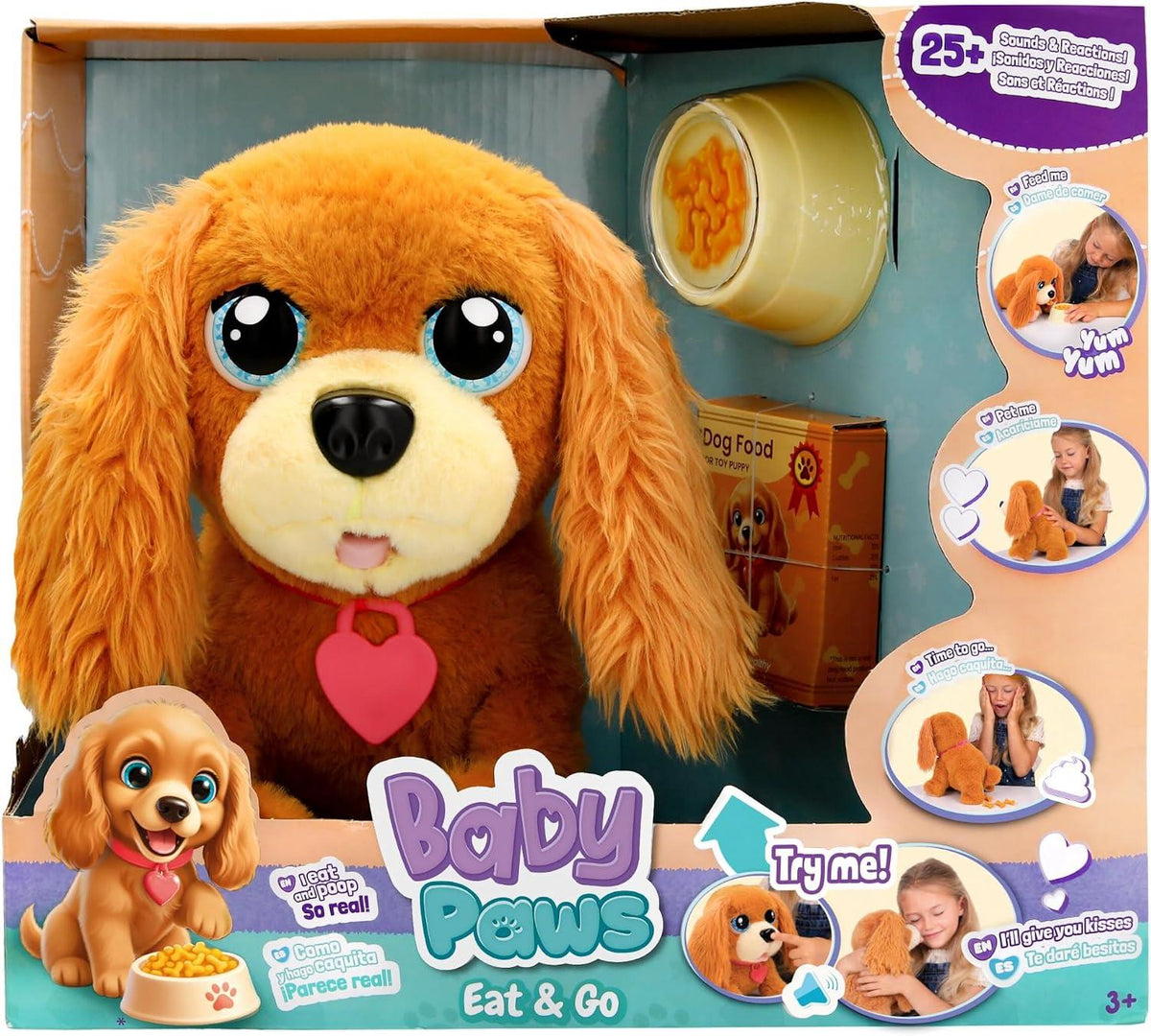 Baby Paws Eat & Go Interactive Plush Puppy