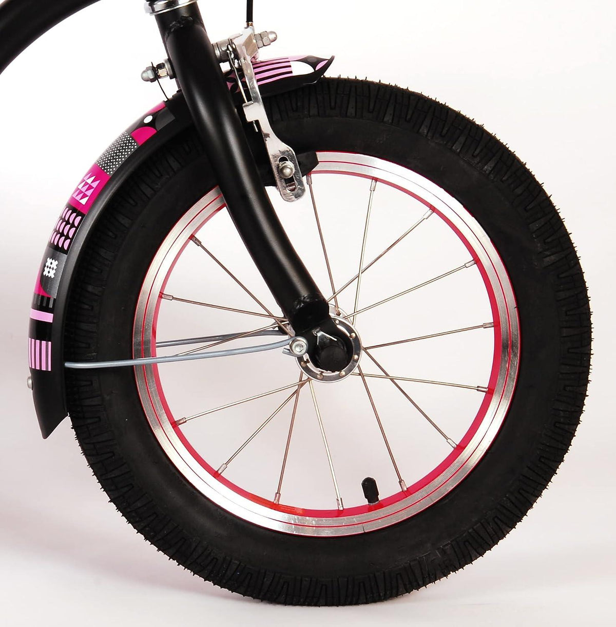 Volare Miracle Cruiser 14-Inch Girl's Bike - Matte Black