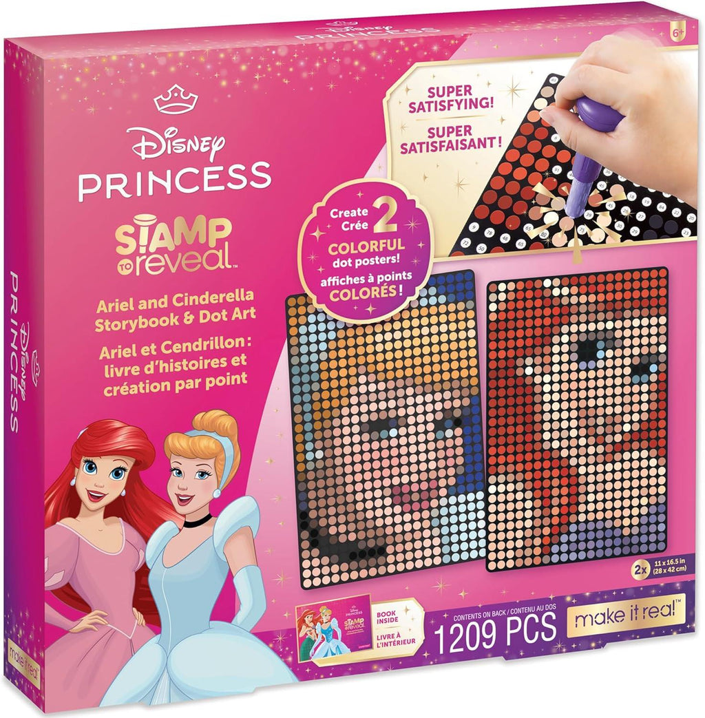 Make It Real Disney Princess Stamp To Reveal Storybook - Cinderella &amp; Ariel