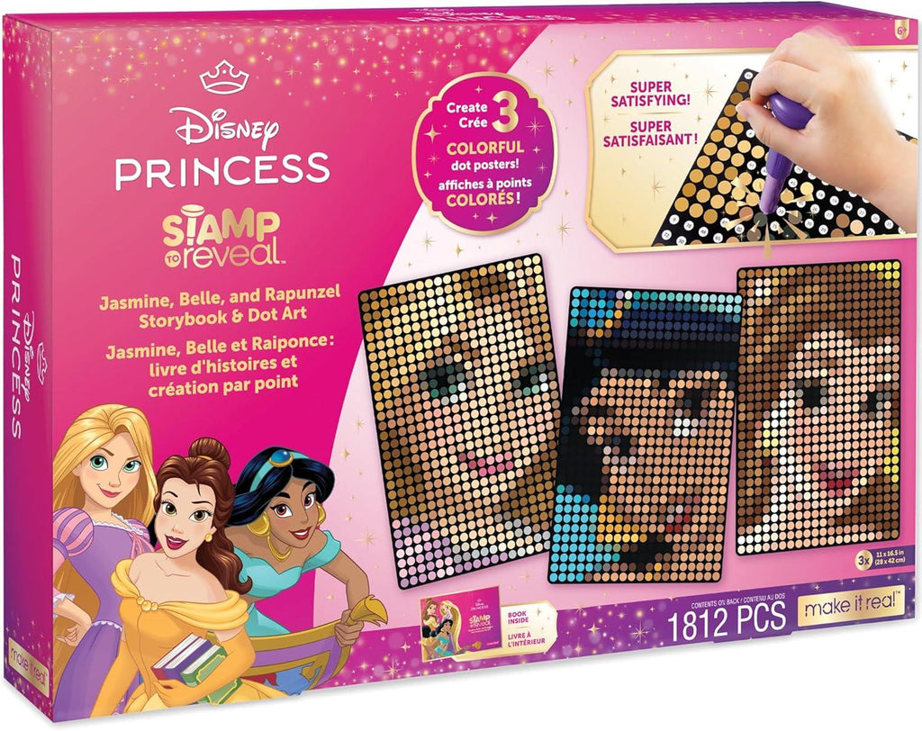 Disney Stamp To Reveal Storybook - Jasmine, Belle & Rapunzel